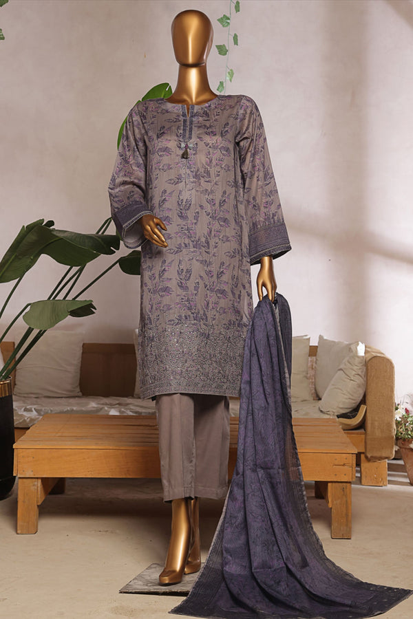 Aashkaar By HZ Stitched 3 Piece Emb Lawn Vol-05 Collection-EPL-003