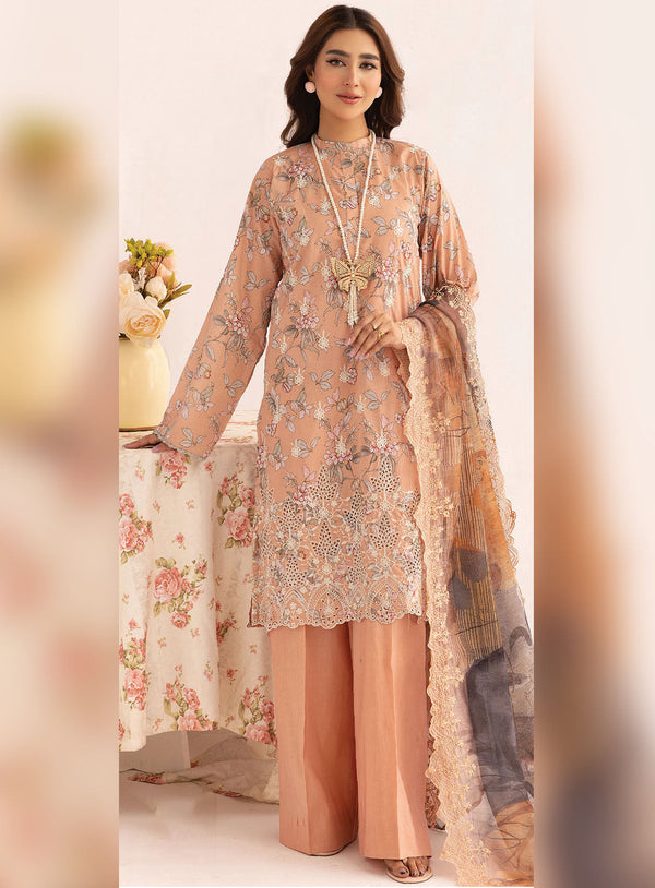 Zohra By Motifz Embroidered Lawn 3 Piece Unstitched Suit MT25FE D-5376 FALAK