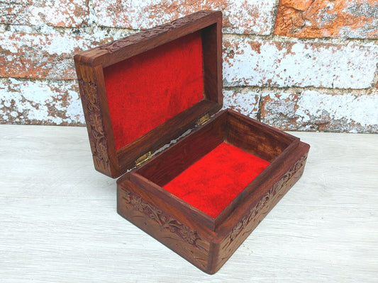 Unique Pagan Gothic Floral Box: Perfect Boho Keepsake for Her
