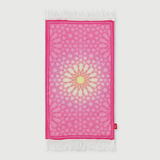 Prayer Mat Digital Print Pink Flower