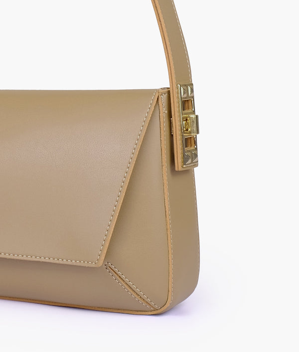 RTW Creation - Coffee mini flap bag