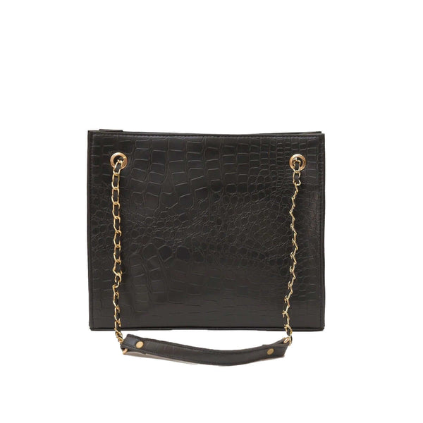 Bag X Crocodile Tote Black - Leftover