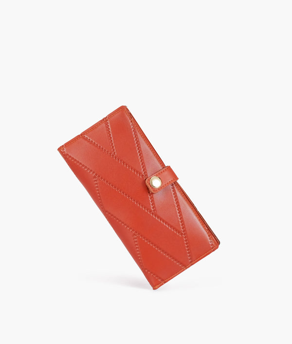 RTW Creation - Rust quilted two-fold wallet