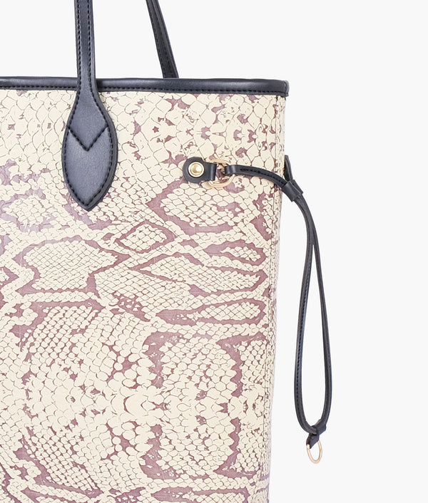RTW Creation - Black and white snake neverfull tote bag