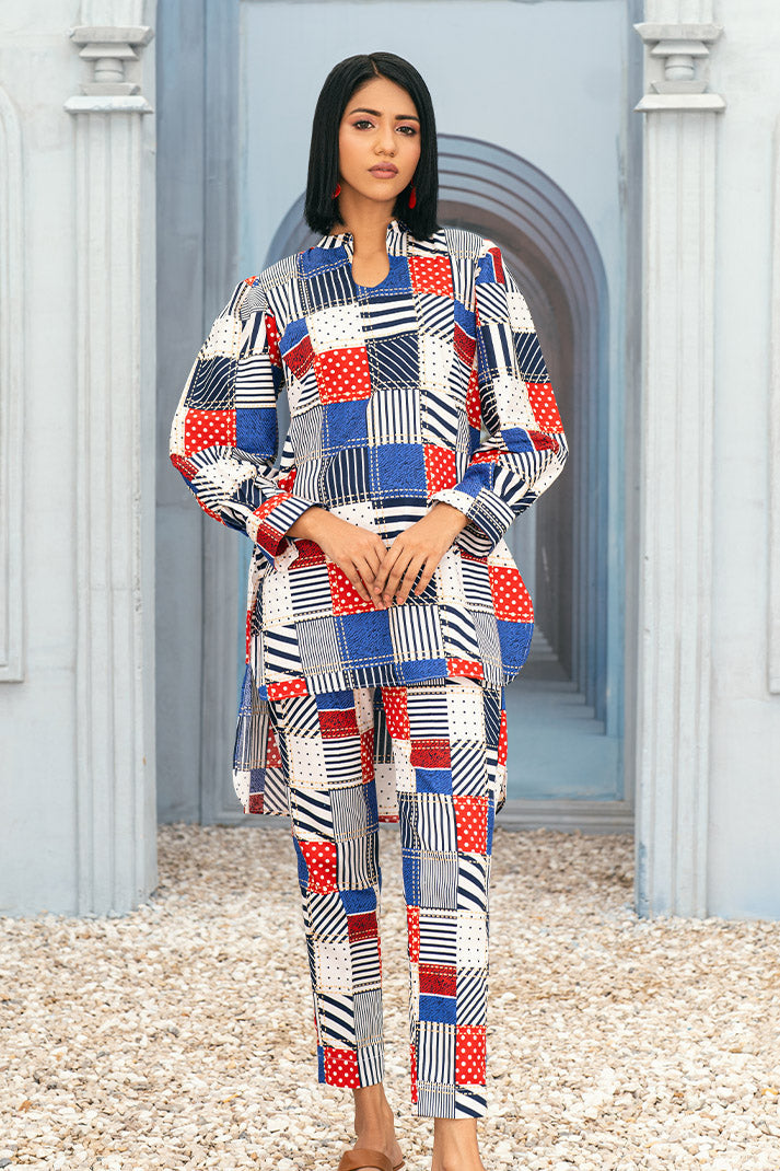 Printed Prime Cotton Tunic Top Suit TG-002
