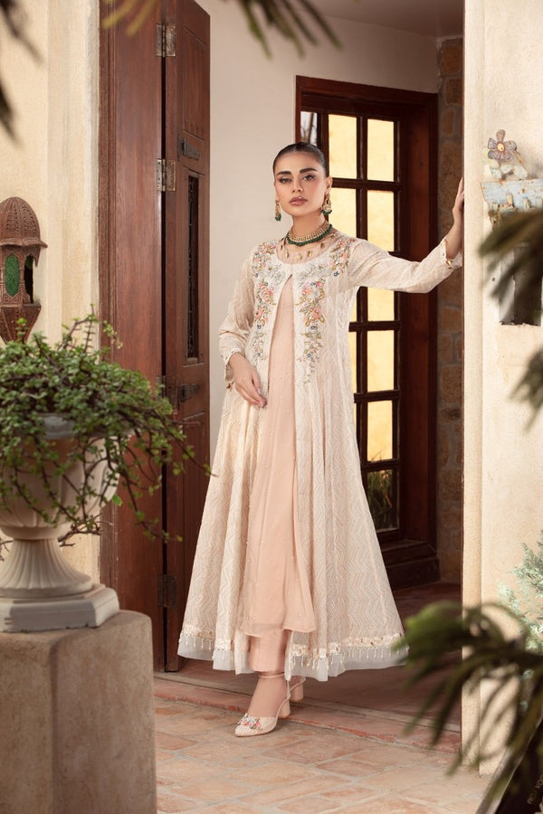 Manahils Stitched Formals K-167-Ivory Buzz