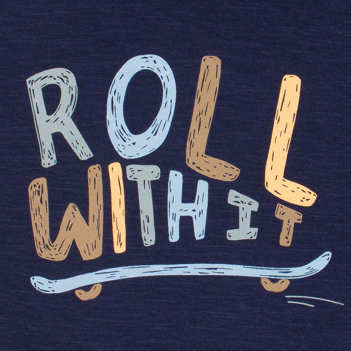 Baby Boy Navy Blue Roll With IT T-Shirt