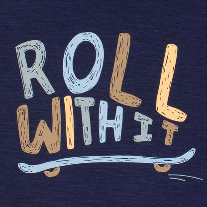 Baby Boy Navy Blue Roll With IT T-Shirt