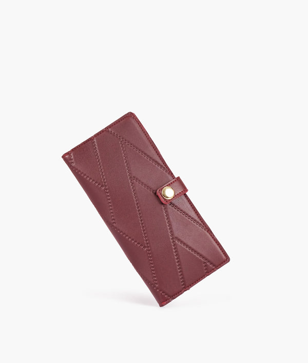 RTW Creation - Burgundy quilted two-fold wallet