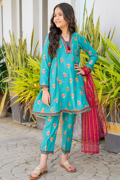 K-SFC-013, Table Print Motifs Shirt With Stright Trouser