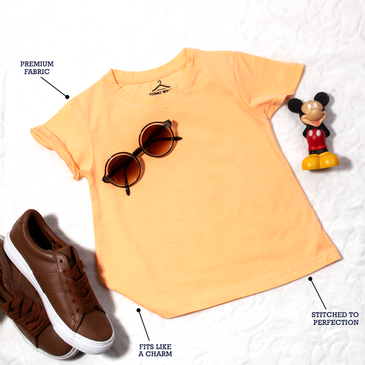 Baby Girl Basic Top / T-Shirt Peach