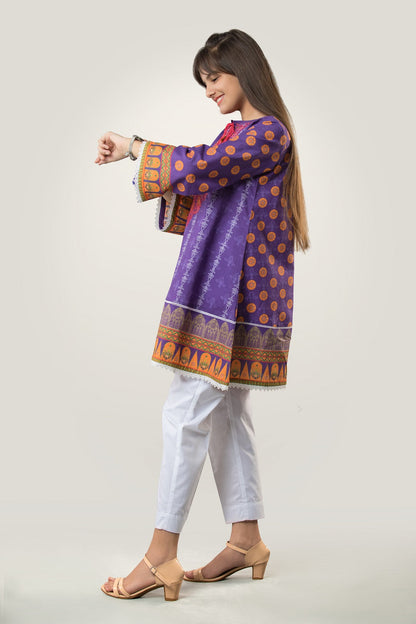 PRK-007 Embroidred Digital Printed Lawn Kurti