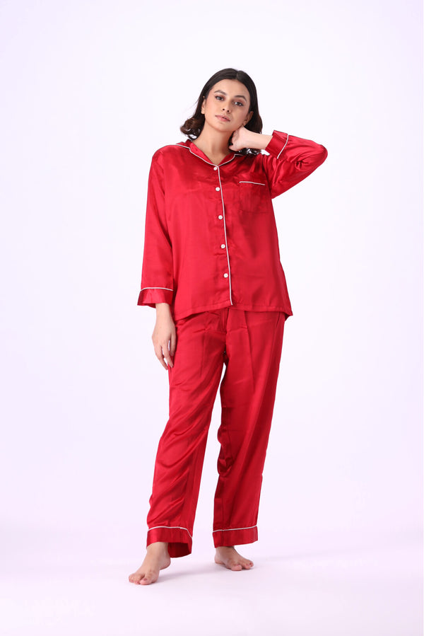 Valerie Women Burgundy PJ Set 2pc-VL-GORGEOUS-BGY