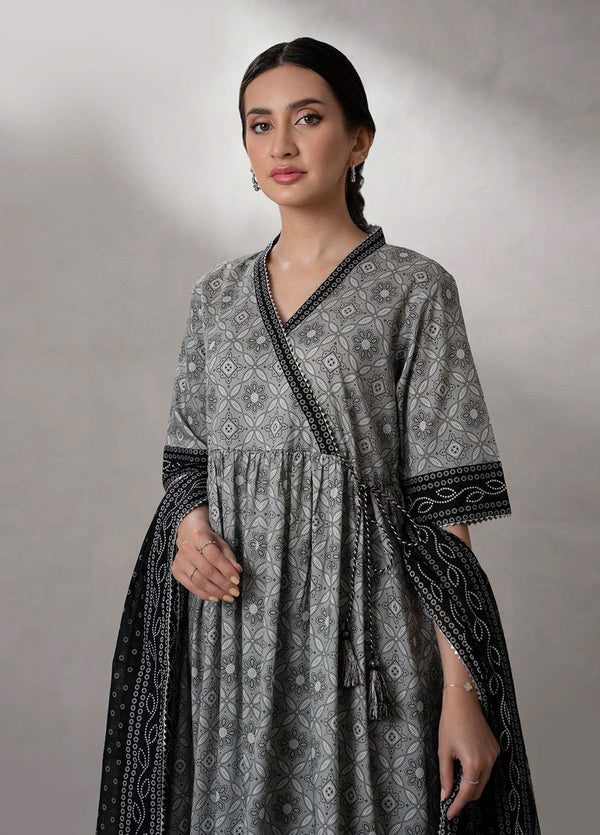 Monochrome By Zellbury Printed Lawn 2 Piece Unstitched Suit WUS25X20622