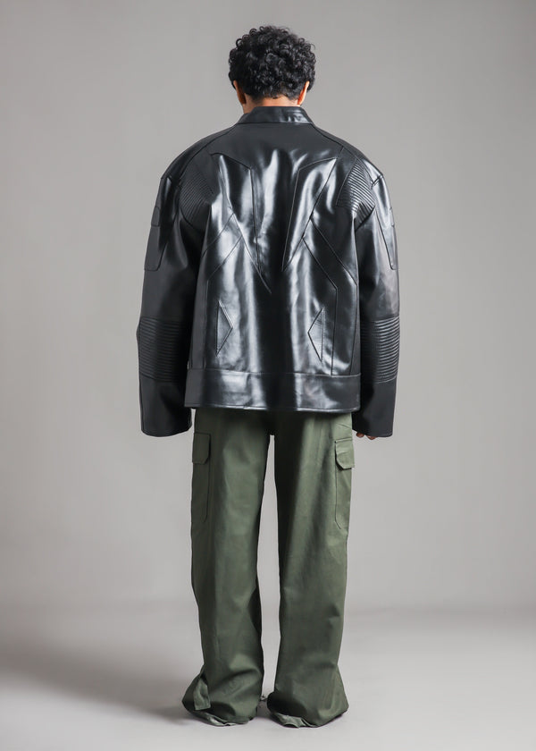 Olive Wide-Leg Cargo Pants