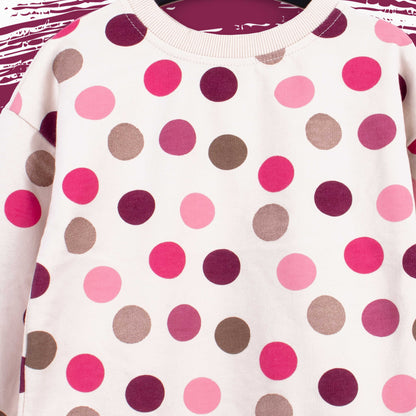Girl Multi Polka Print Sweatshirt