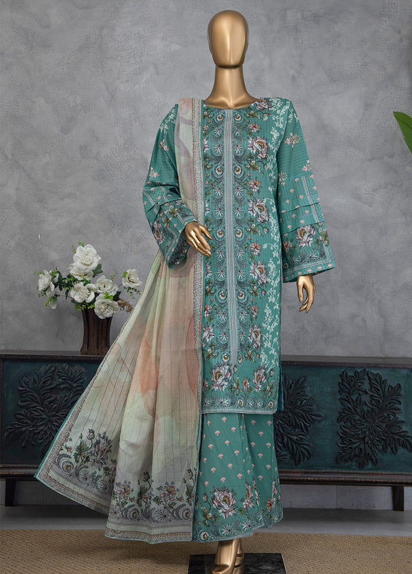 Nayab By HZ Textile Embroidered Lawn 3 Piece Unstitched Suit HZ25NEV3 NPE-05