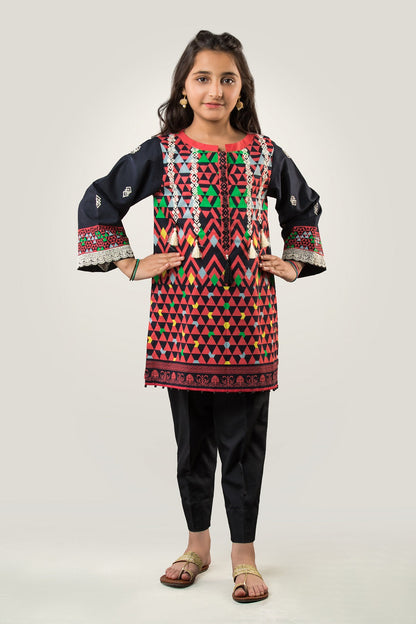 PRST-054 Embroidered Digital Printed Lawn Shirt & Cotton Trouser
