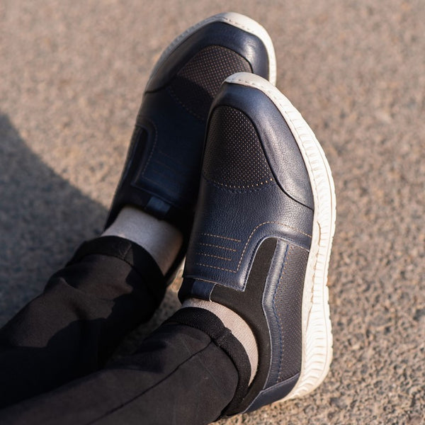 Turkish-Designer Handmade Leather Shoes in Blue Color for Men