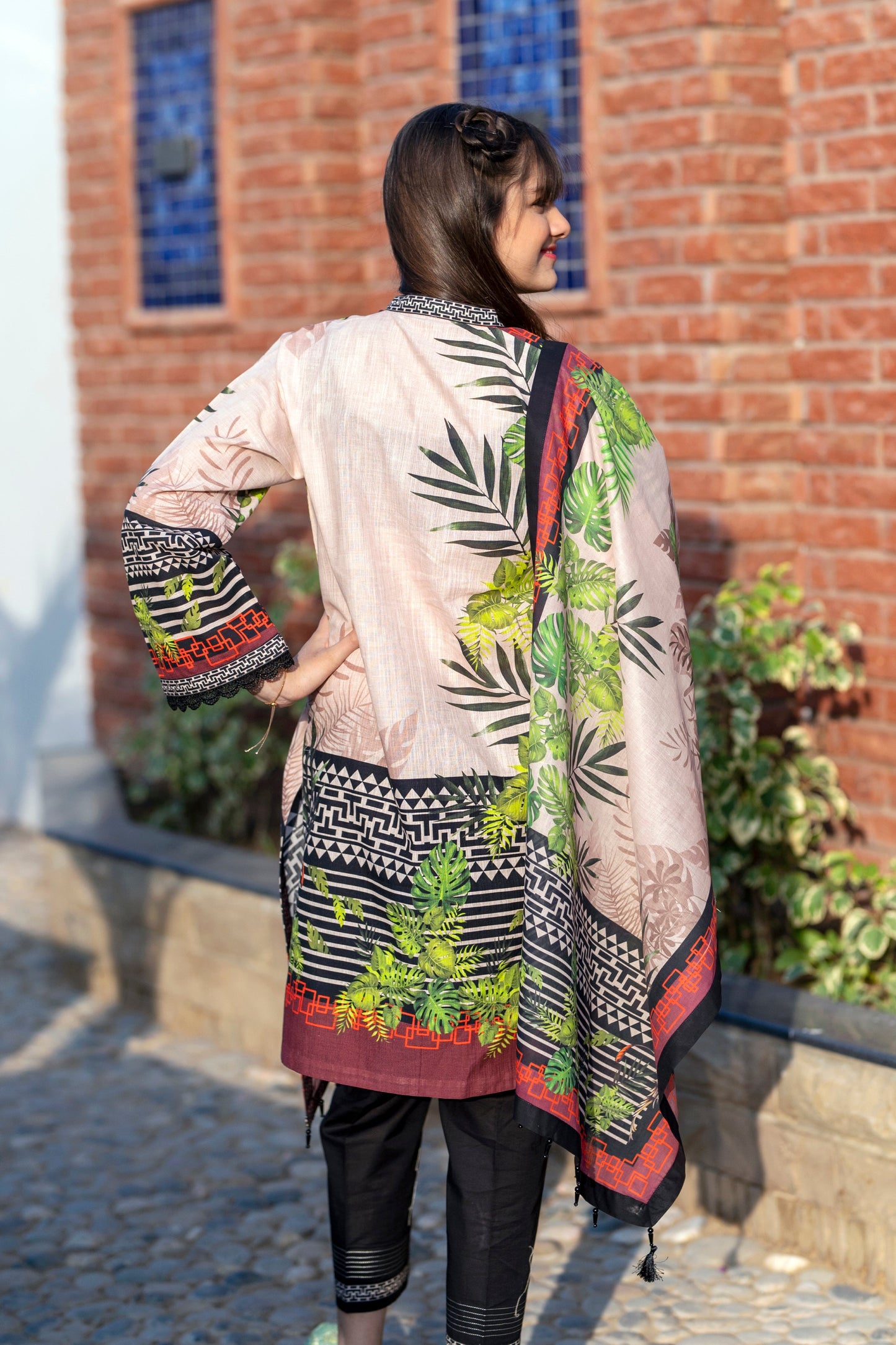 Girls Digital Printed Khaddar 3 Piece SKU-KHW-0005