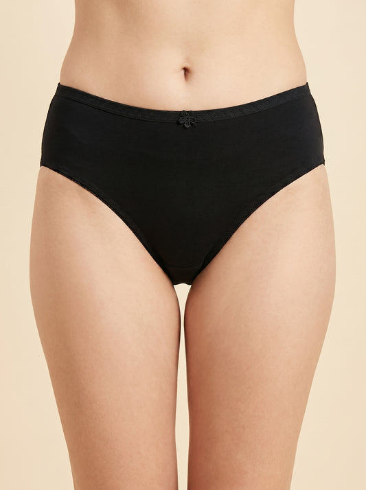 SILKIE Smart Fit, Soft Polyester Jersey Panty, Black