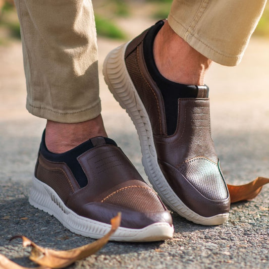 Turkish-Designer Handmade Leather Shoes in Brown Color for Men
