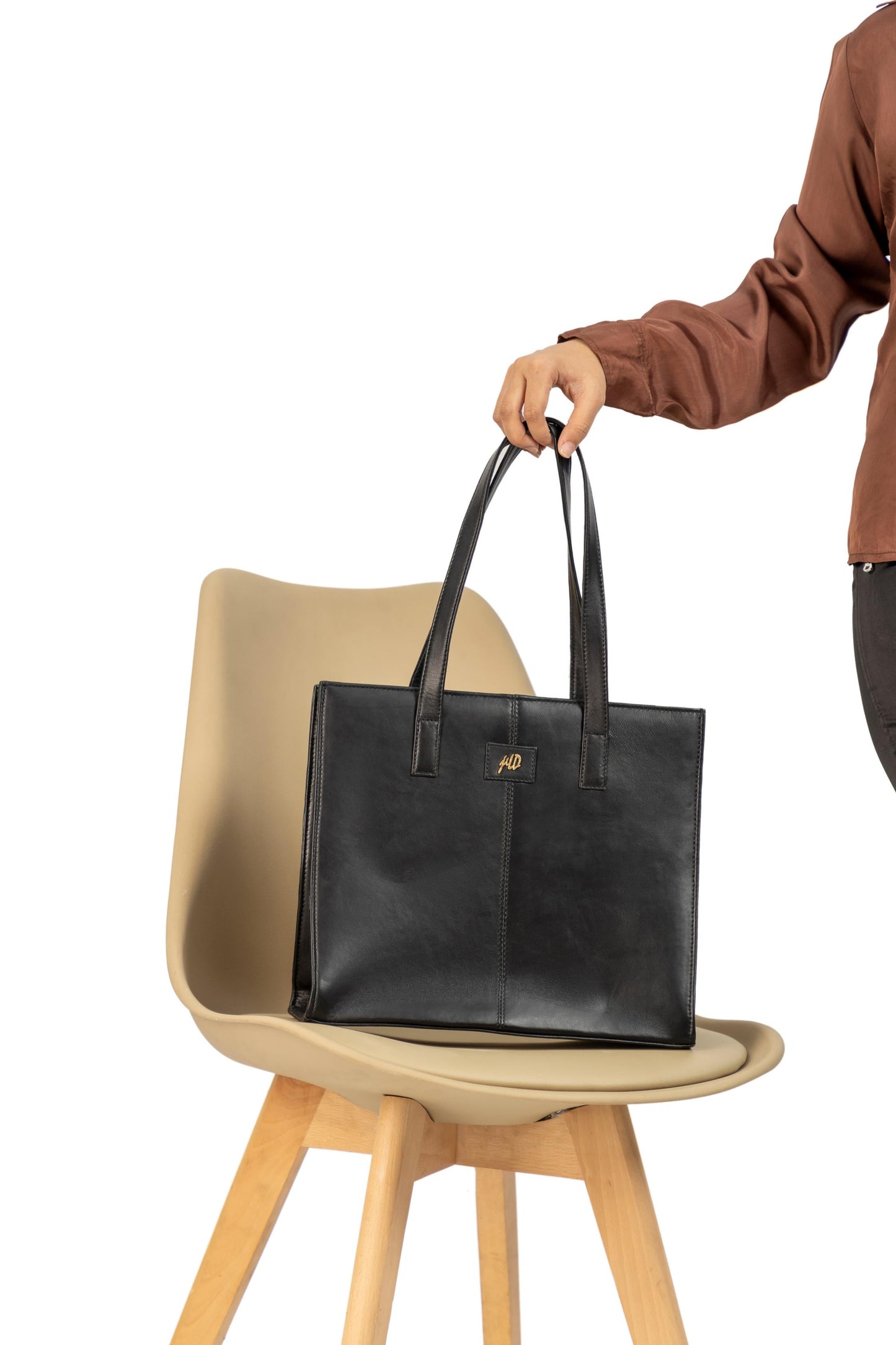 Everyday Women's Leather Zipper Tote Bag-Black