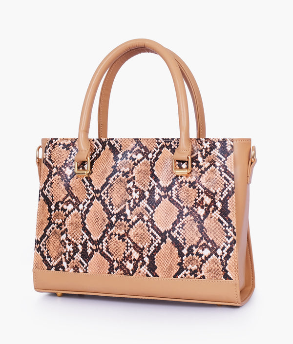 RTW Creation - Beige snake handbag