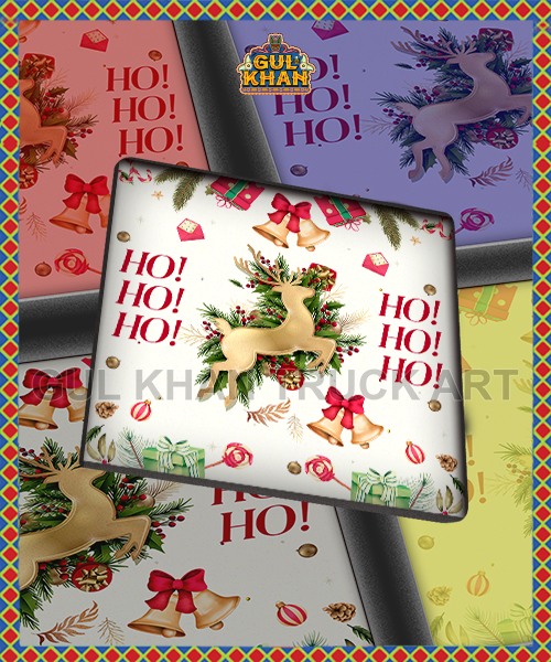 HO! HO! HO! Printed Coaster Design