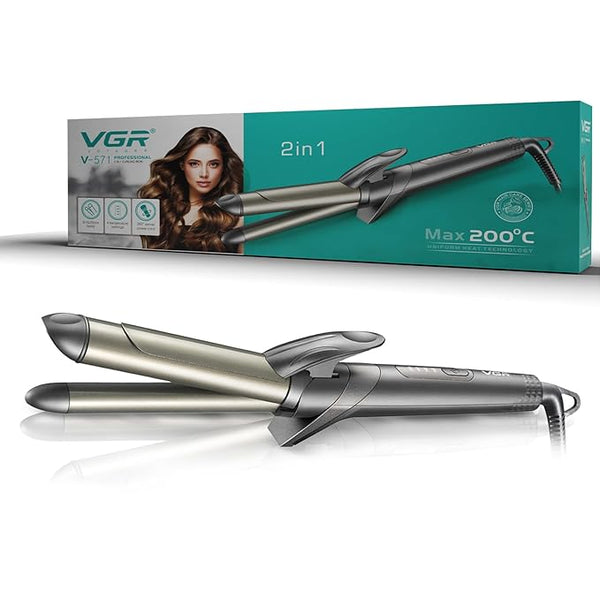 VGR V-571 Professional 2-IN-1 Curling Iron hair curler