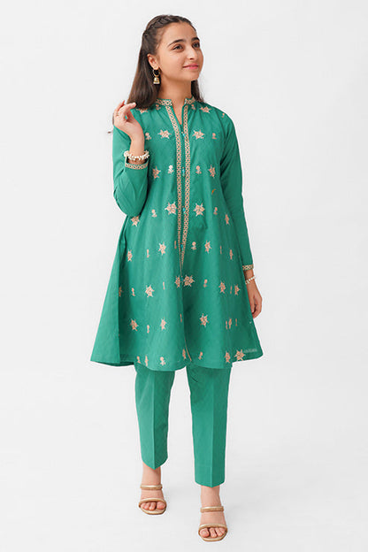 JK-PRT-009, Frock style Embroidery Dress