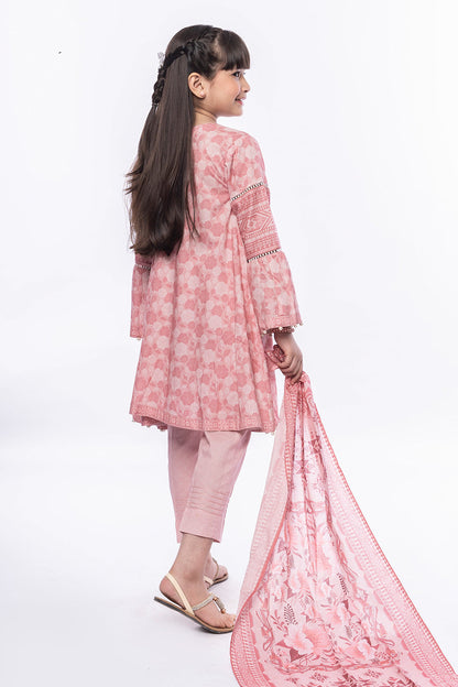 3PCS Digital Printed Lawn Shirt, Dupatta & Cotton Trouser SKU: SFRK-011