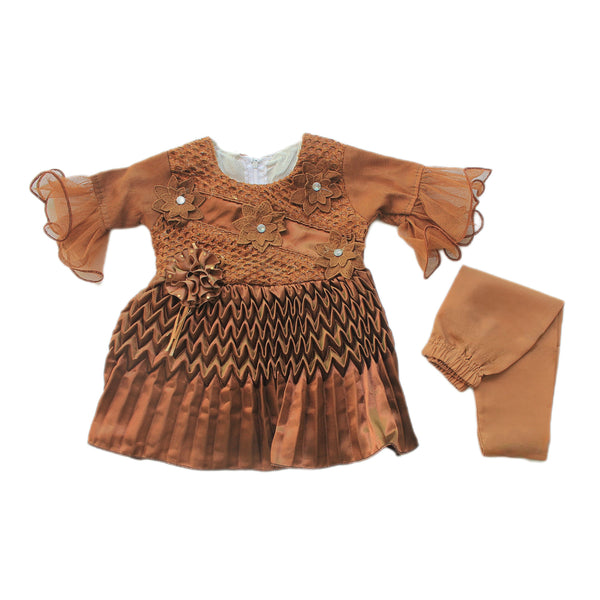 Baby fancy frock. Age 0 to 6 months. -4