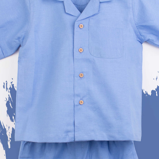Baby Boy 2 Piece Safari Suit Sky Blue