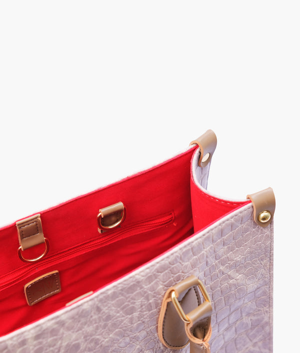 RTW Creation - Coffee on-the-go crocodile handbag