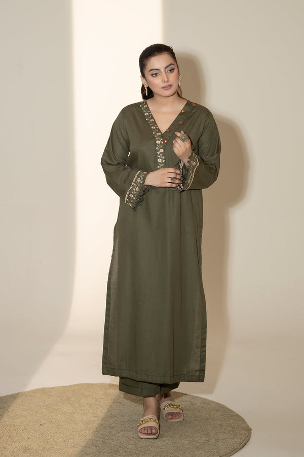 Winter Basics'24 By Mannat Clothing Stitched Collection-Sage