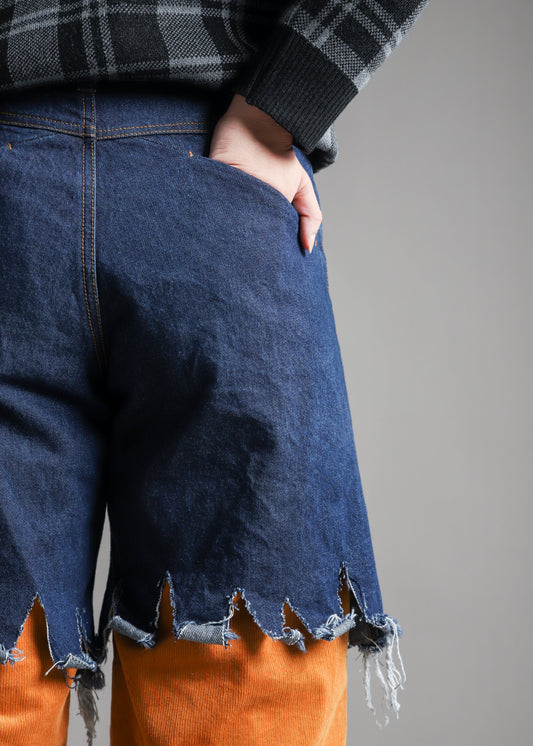 Denim Corduroy Pants