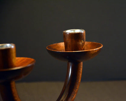 Handmade Antique Wooden Candle Holder