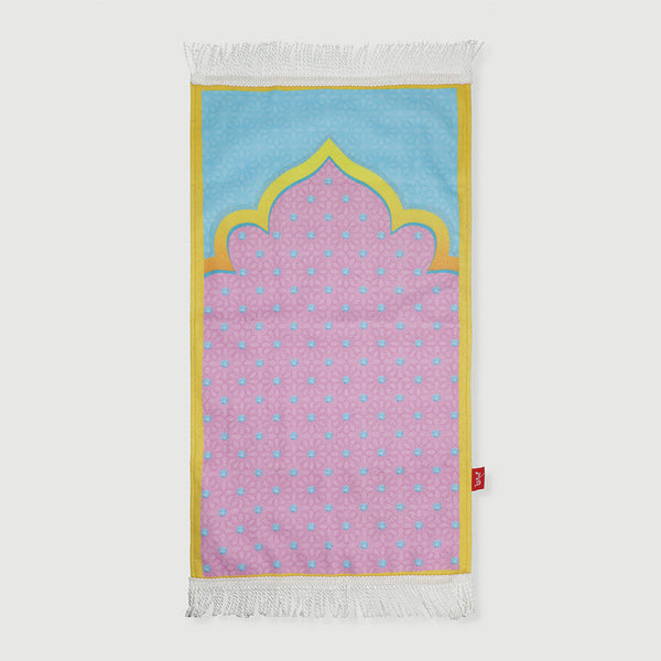 Prayer Mat Digital Print Pink Blue