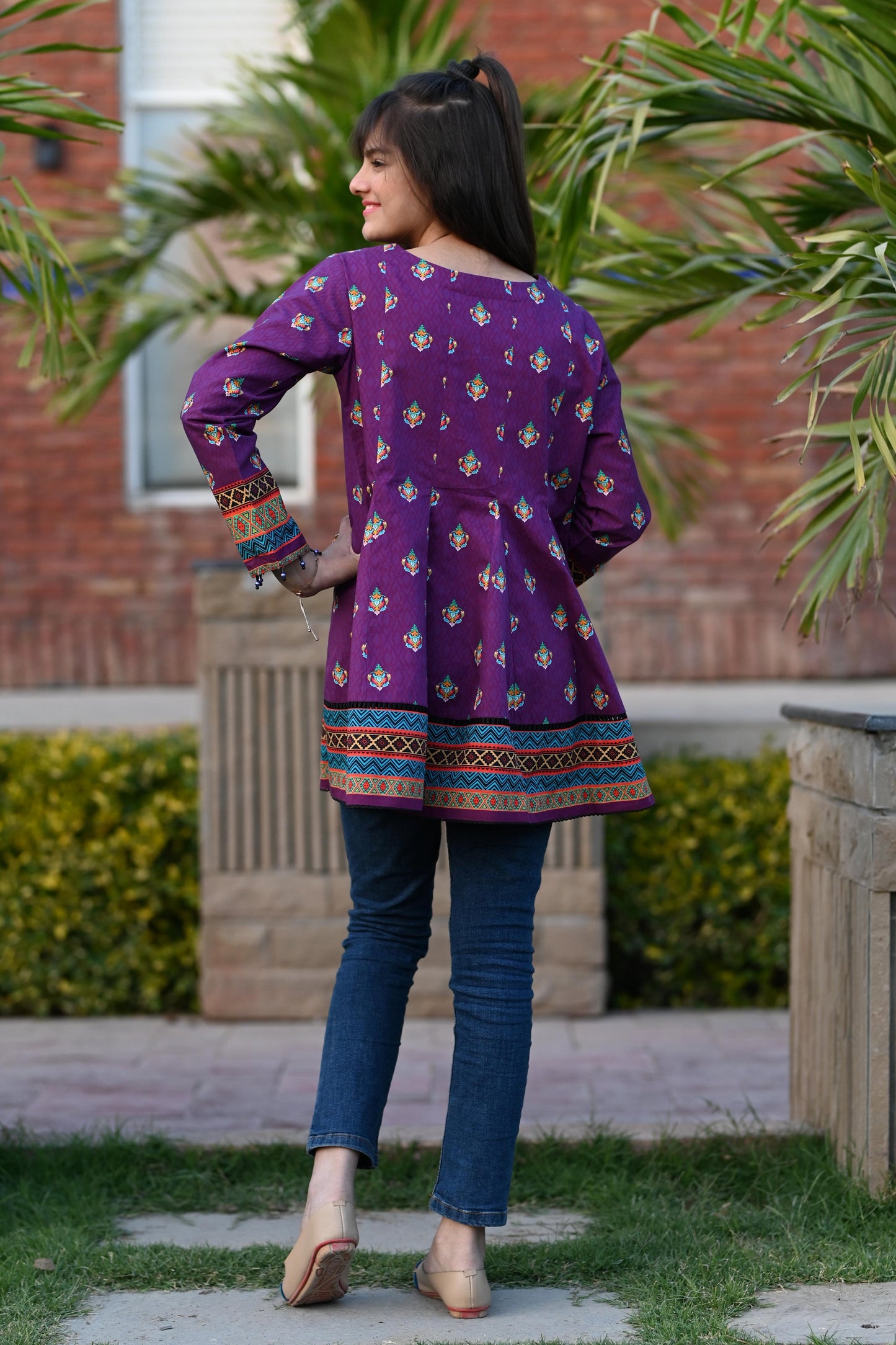 PFRK-001 COTTON PRINTED FROCK SKU: KHW-0012