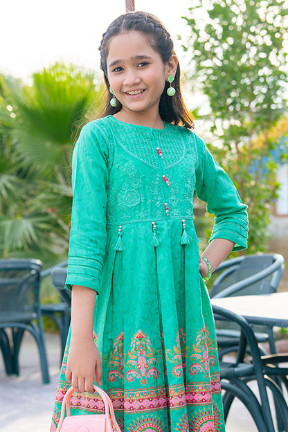 SFC-182-2  Embroidered Shirt And Table Print Pannles With The Pair Of Stright Trouser