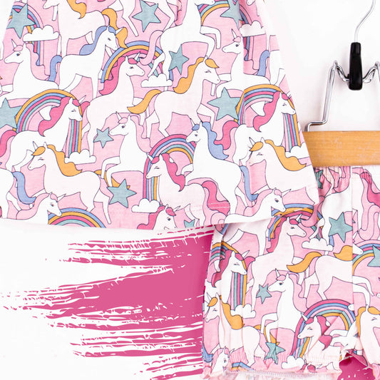 Baby Girl 2 Piece Set Unicorn Print