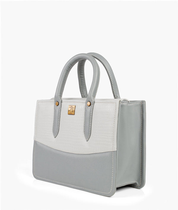 RTW Creation - Grey crocodile satchel bag