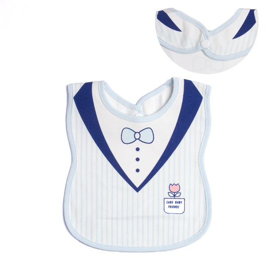 Baby Bow Fancy Bib Blue Bow