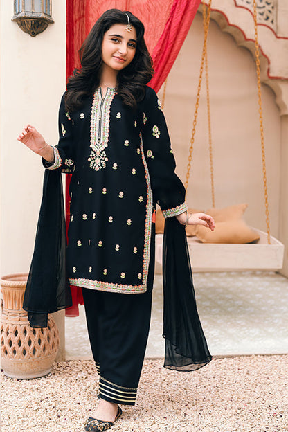 Black Embroidered 2 Piece Suit SKU : SFC-187