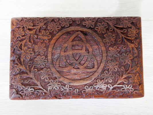 Unique Pagan Gothic Floral Box: Perfect Boho Keepsake for Her