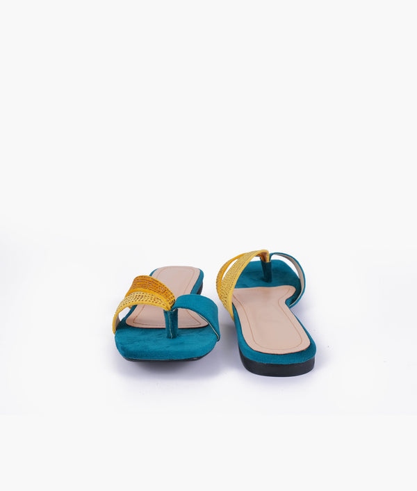 RTW Creation - Formal green thong sandals