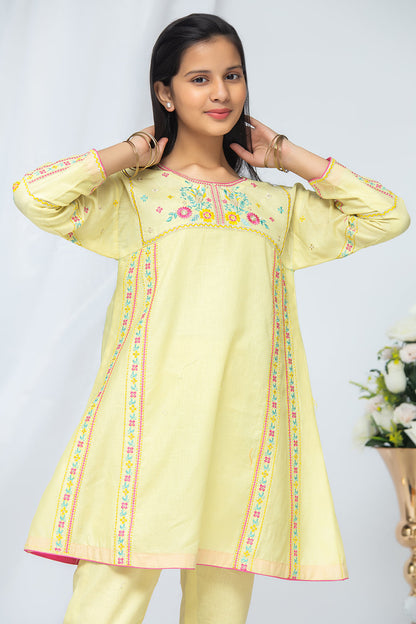 2PCS Jacquard Suit Shirt & Cotton Trouser SKU: EMB-047
