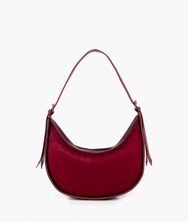 RTW Creation - Burgundy suede hobo bag
