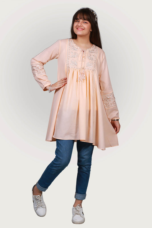 FRK-010 JACQUARD EMBROIDRED FROCK